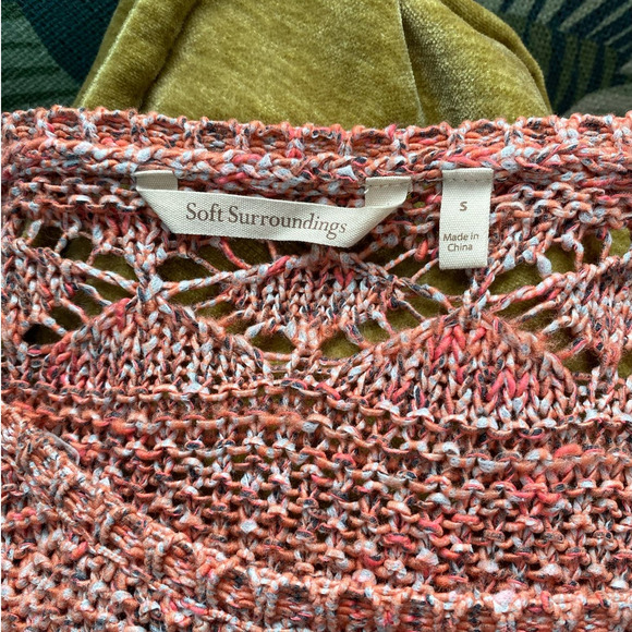 Soft Surroundings Orange Knit Tunic Sweater Women's Small - Picture 11 of 11